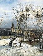 Alexei Savrasov The Rooks Have Come Back was painted by Savrasov near Ipatiev Monastery in Kostroma. France oil painting artist
